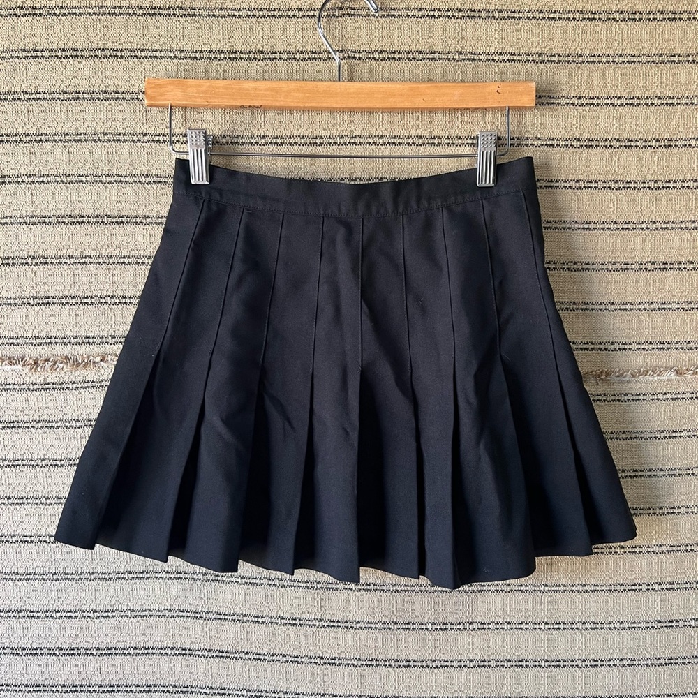 Vintage Black Mini Pleated Skirt